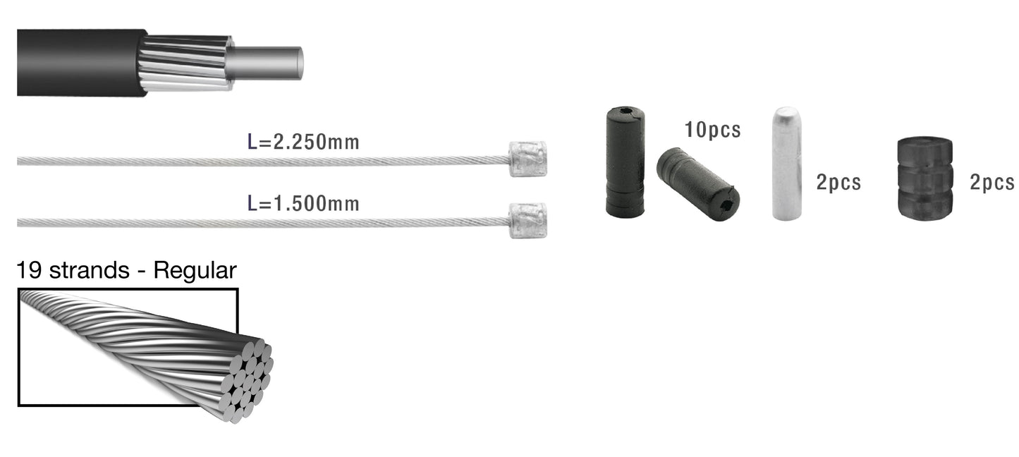 Elvedes 2015008 ATB/RACE schakelset RVS universeel GROEN