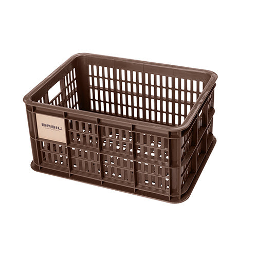 Basil 21115 Crate S fietskrat gerecycled kunststof small 17,5L brown