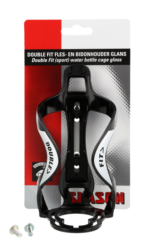 Simson 021060 Double Fit fles- en bidonhouder zwart glans