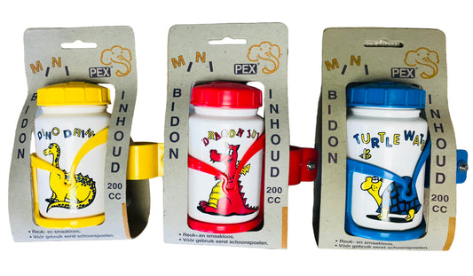 Pex kinder bidon met houder assorti