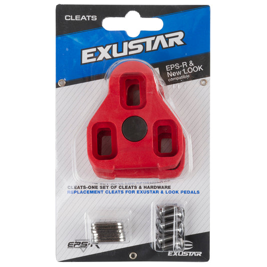 Exustar schoenplaatjes Look-Keo compatibel rood 7°