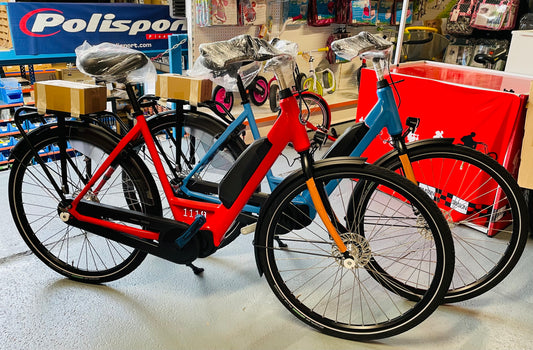 ALDO E-Bike bedrijfsfiets 28-55cm. Nexus 7RB blauw RAL5012-Shimano Steps E5000 40NM - 504Wh