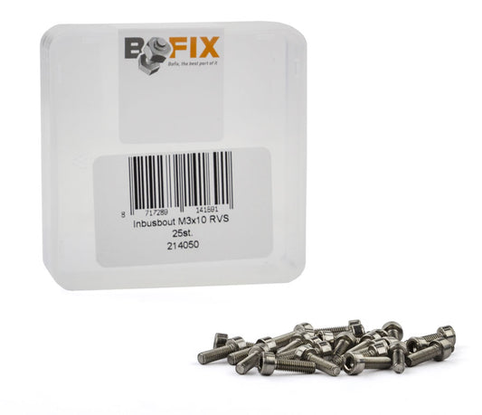 Inbusbout M3 x 10 RVS