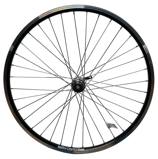 Achterwiel 26"- 559x19 Skorpion alu. zwart FM32 QR cassette 8/9