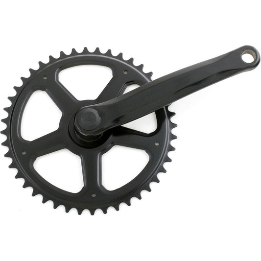 Single speed crankstel zwart 5-arm 44T. ONYX-crank 170 mm.