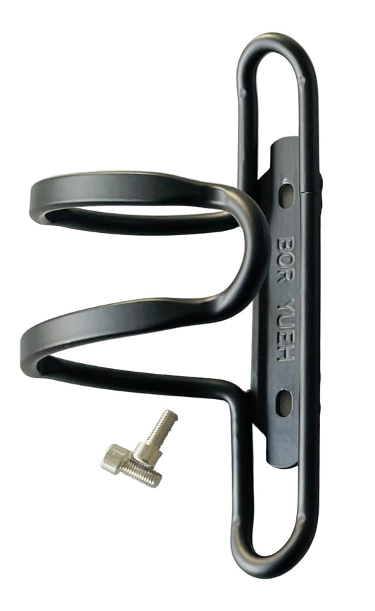 Bor Yueh bidonhouder aluminium zwart zijwaarts in- / uitneembaar