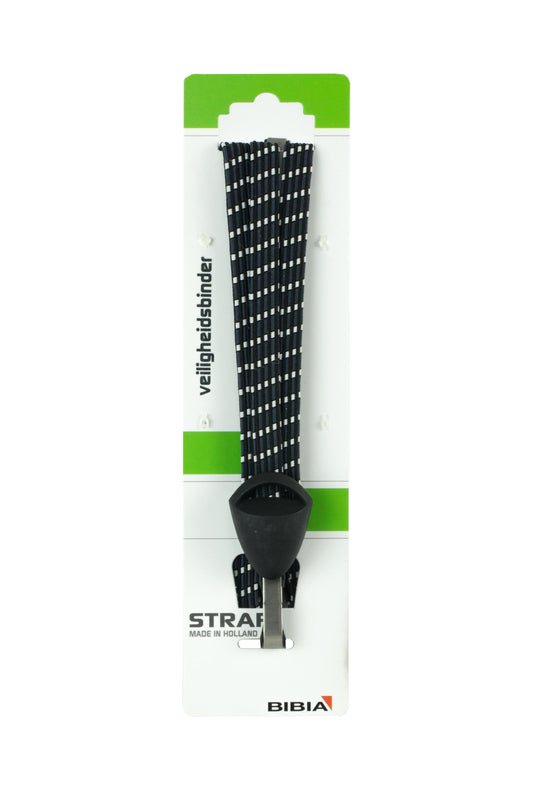 Widek veiligheidsbinder trio met RVS haak zwart/wit op kaart