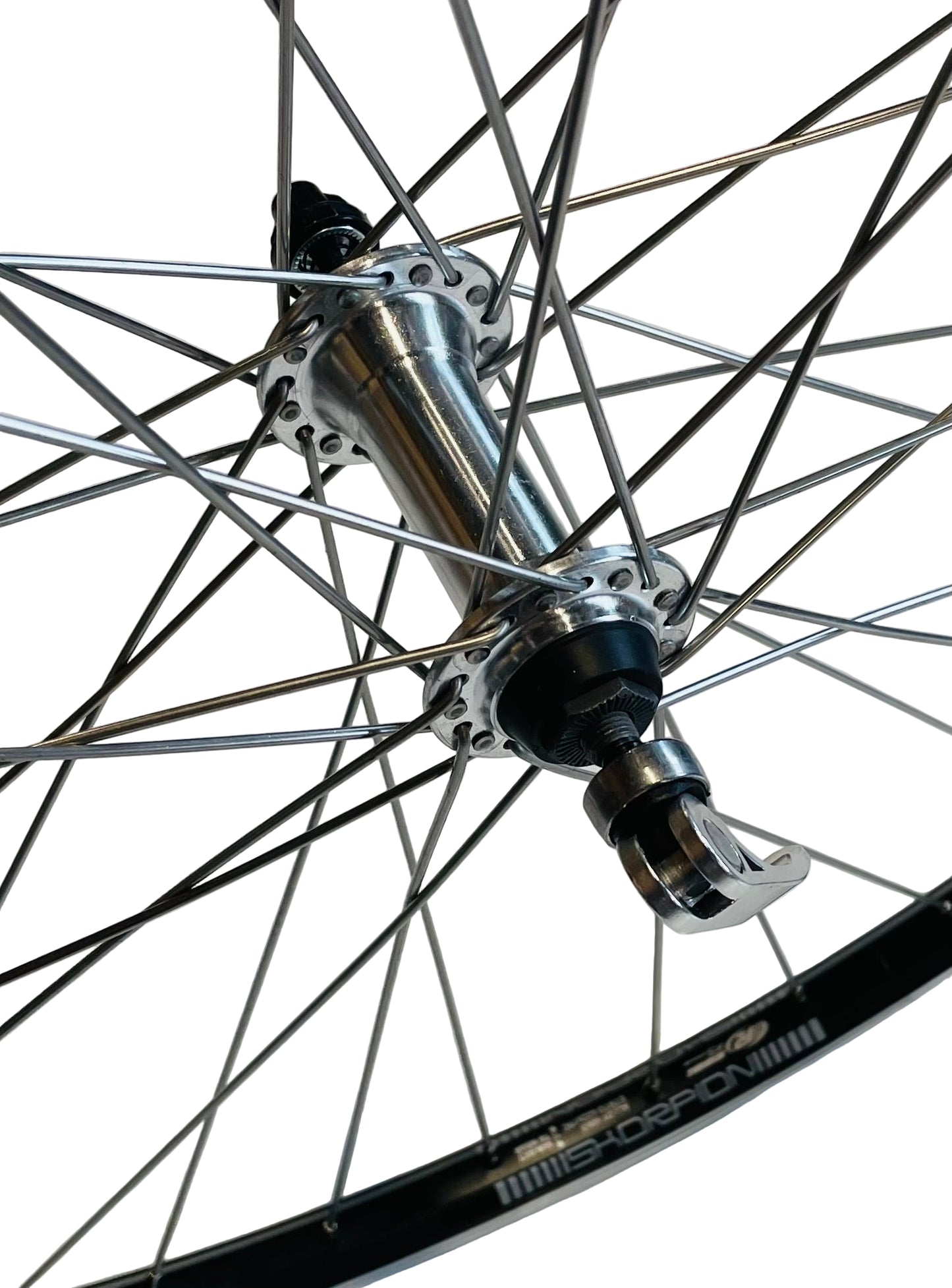 Voorwiel 28"- 622X19 Skorpion alu. zwart FM21 QR sp. 14 RVS