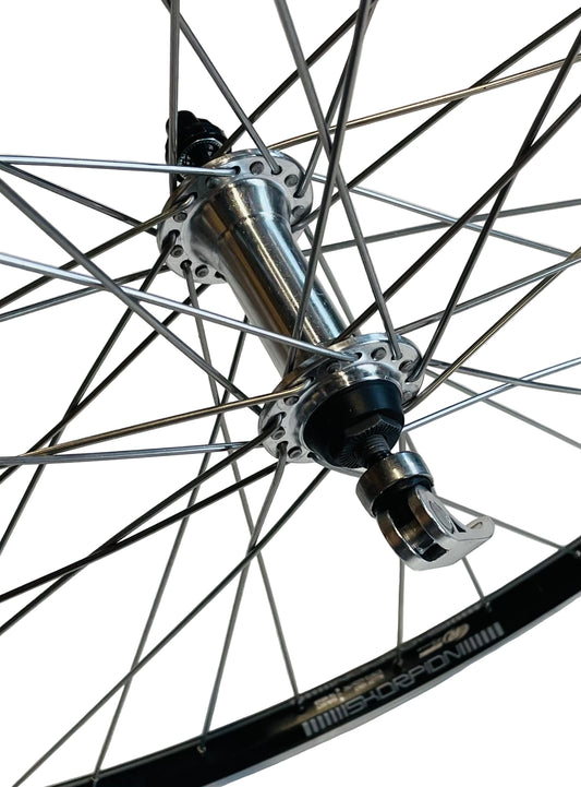 Voorwiel 28"- 622X19 Skorpion alu. zwart FM21 QR sp. 14 RVS