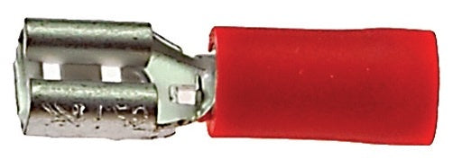 Kabelschoen plat 2,8 mm. vrouw rood