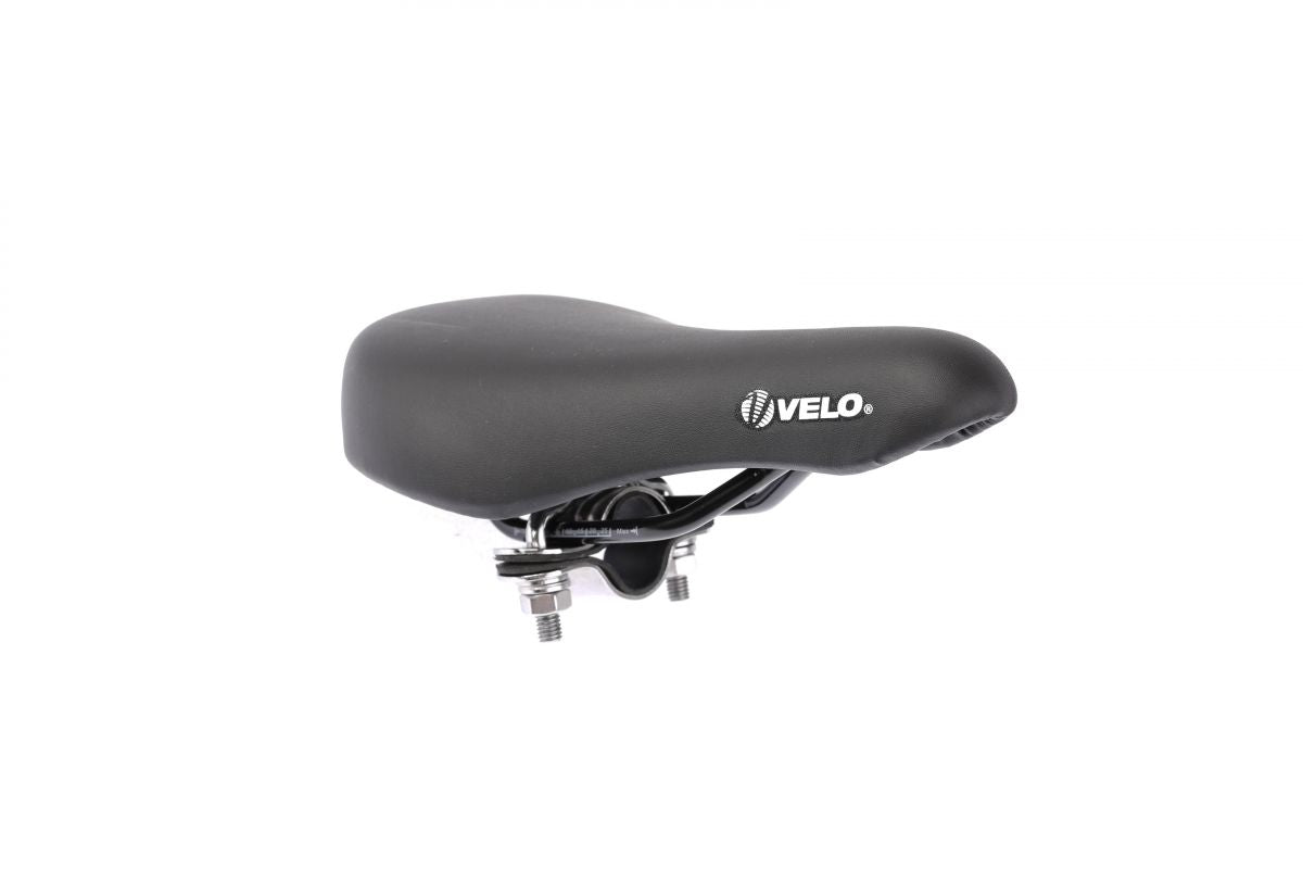 Velo zadel VL-5073 met framebuisklem ø45 mm. junior 215 x 140mm. zwart