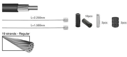 Elvedes 2015007 ATB/RACE schakelset RVS universeel ORANJE