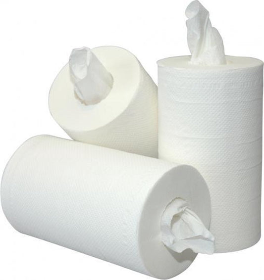 Mini rol papier blanco zonder kern 22 cm. /120 mtr.