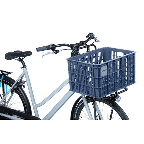 Basil 21159 Crate L fietskrat gerecycled kunststof groot 40L bluestone