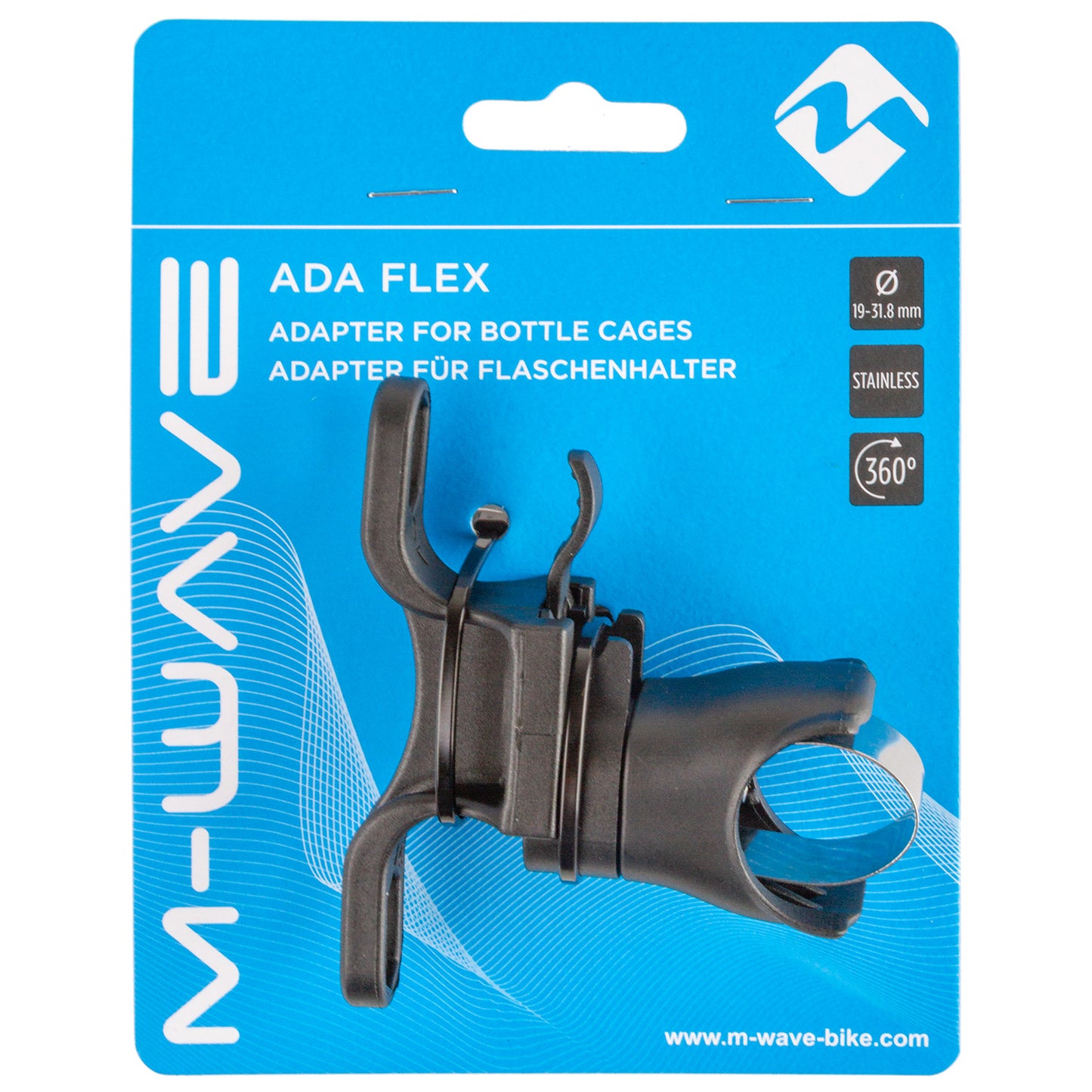 M-Wave adapter voor bidonhouder zwart 22.2-31.8 mm.