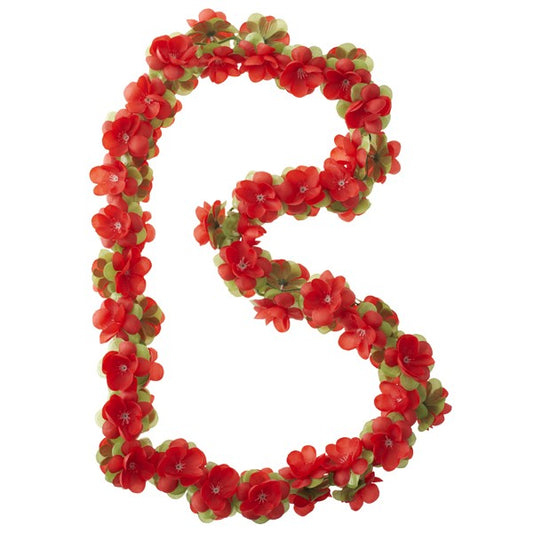 Basil 50184 Flower Garland, bloemenstreng 170 cm. rood