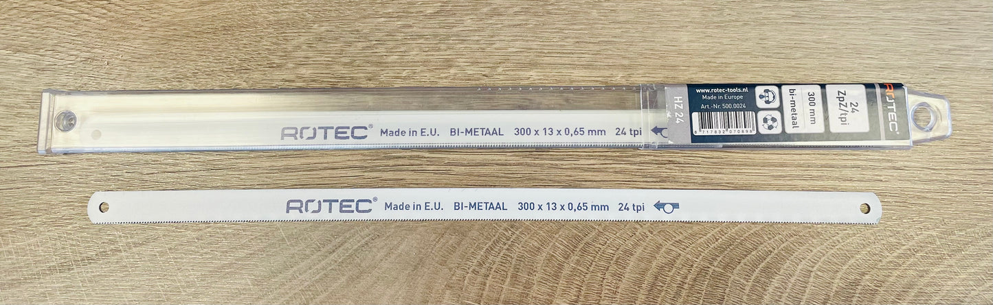 Rotec zaagblad groot 24tpi. bi-metaal 300 mm.