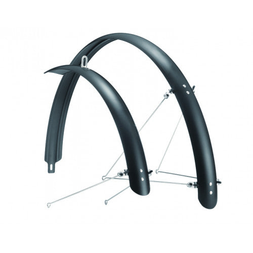 Sunnywheel spatbord set 28" kunststof 45 mm. mat zwart