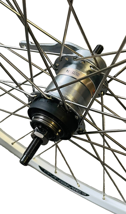 Achterwiel 28" - 622 Dynamic alu zilver RVS spaken Nexus 3GRN