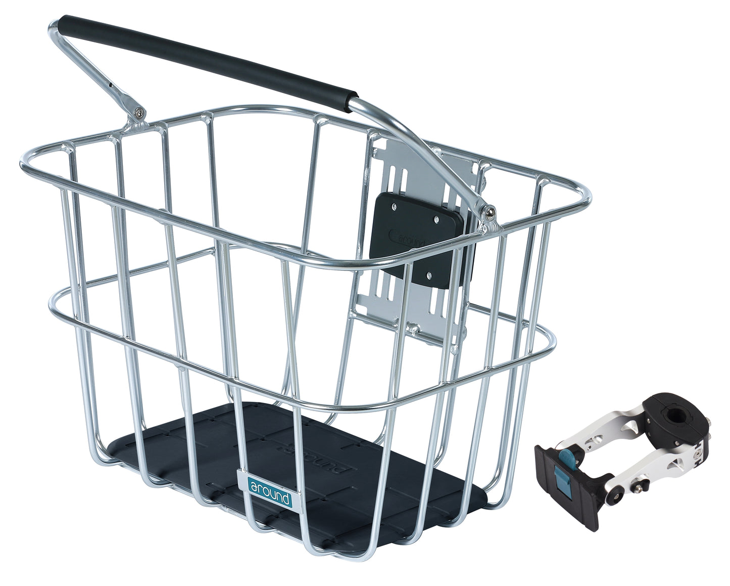 Around ACE VR-ALU mand afneembaar met stuurpenhouder zilver