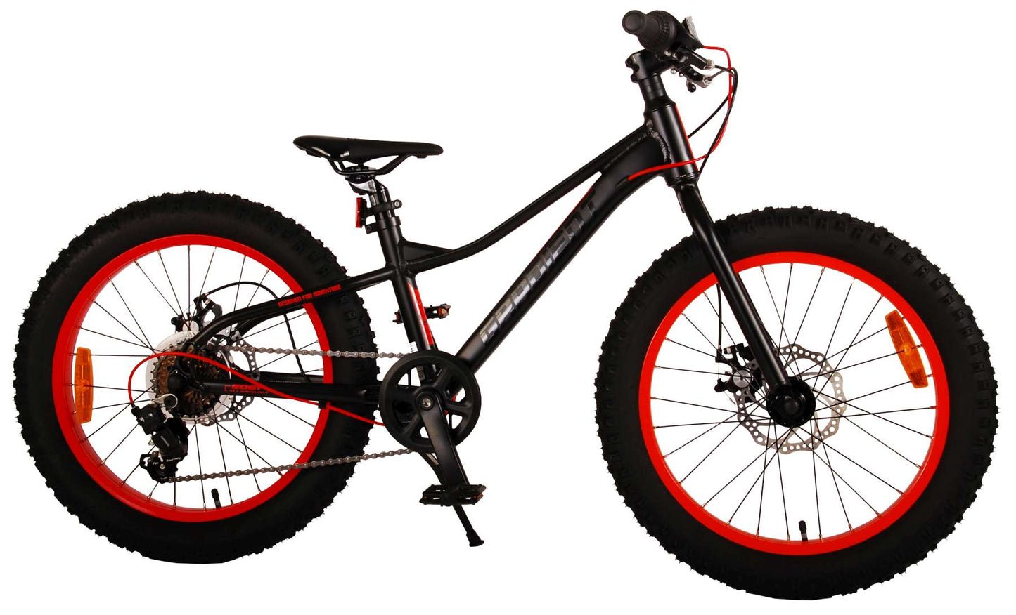 Volare Gradient 20'' jongens zwart/oranje/rood - 6 spd. "Prime Collection" (85%)