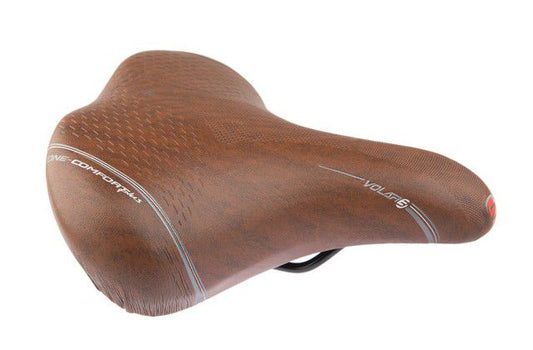 Selle Bassano zadel Volare Big City XXL+ elastomeer bruin