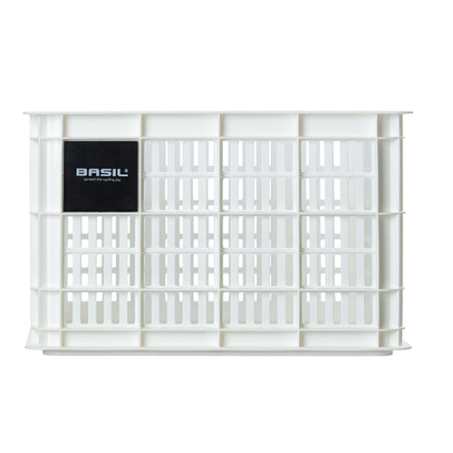 Basil 21138 Crate M fietskrat gerecycled kunststof medium 29,5L bright white