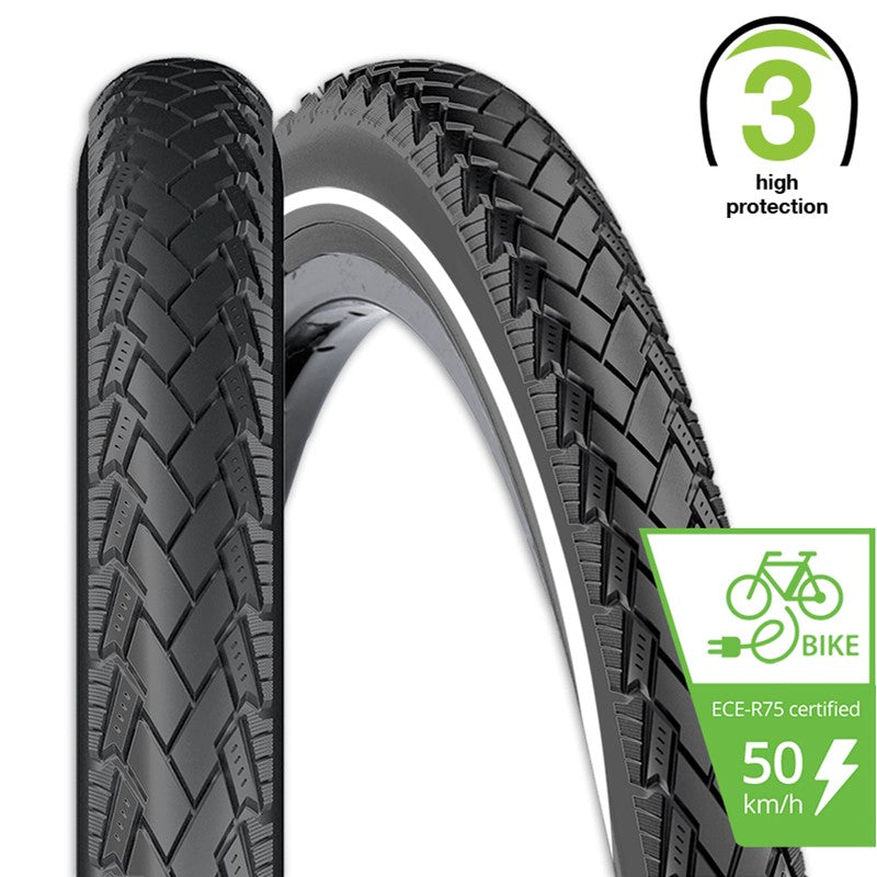 Bub. 37-622 / 28x1.5/8x1.3/8 zwart+RS E Rexway Conejo E-Bike 3,5 mm. anti-leklaag