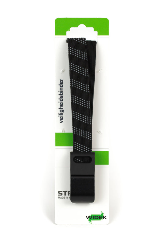 Widek SUV veiligheidsbinder met stalen haak 1x24mm. zwart, 1x24mm. steengrijs (56 cm.)