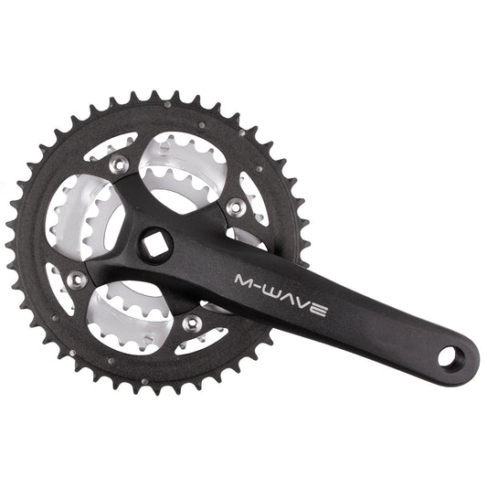 M-Wave kettingwiel set tripple 175 44/32/22 alu./zwart AL=119 (-2 mm diep)