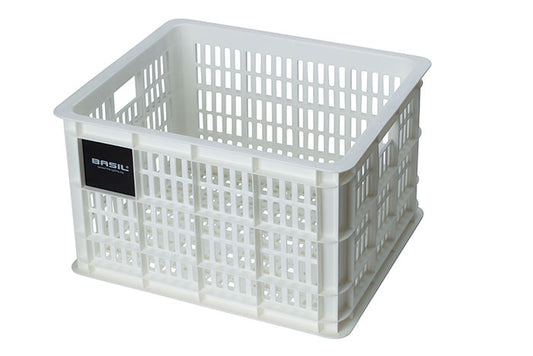 Basil 21091 Crate M fietskrat kunststof medium 27L bright white