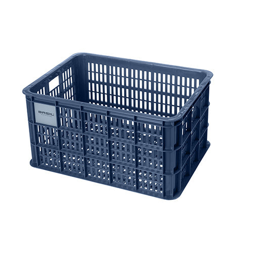 Basil 21159 Crate L fietskrat gerecycled kunststof groot 40L bluestone