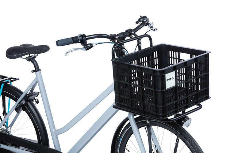 Basil 21134 Crate M fietskrat gerecycled kunststof medium 29,5L zwart