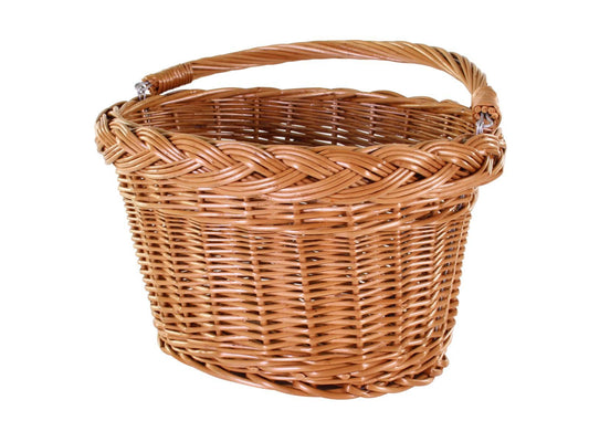 Around rieten fietsmand ovaal