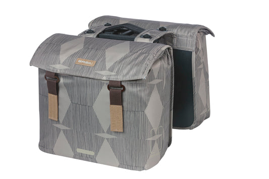 Basil 18398 Elegance dubbele fietstas MIK 40-49L chateau taupe