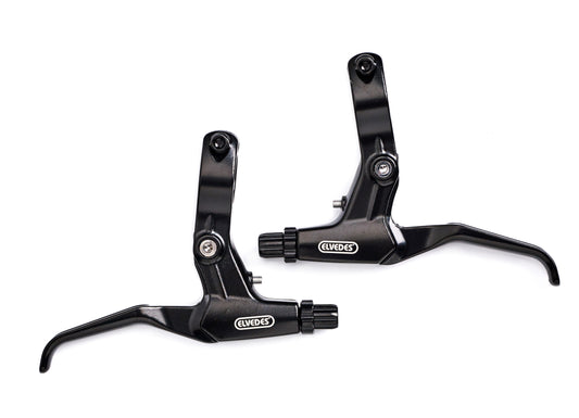 Elvedes 2017131 mechanische schijfrem hevel links en rechts zwart