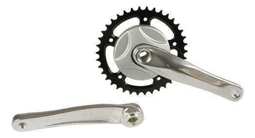 Kettingwiel 38T-ST-170-ALU zilver m/disc 3/32"