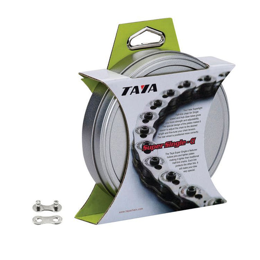 Taya Super-Single-Alpha ketting 1/2x3/32 - 112 zilver met teflon coating