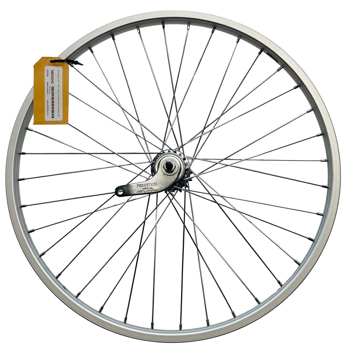 Achterwiel 24" - 507 / 24x1.75 BFK zilver Velosteel RN