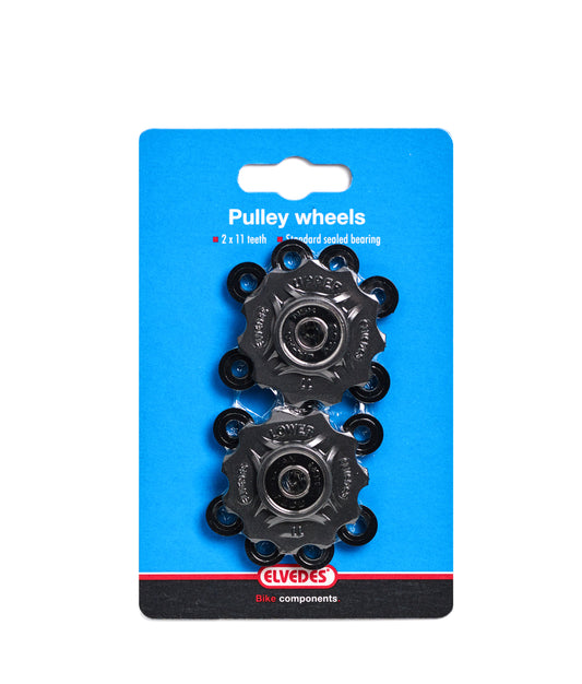 Elvedes CP2017086 derailleurwieltjes 2x11T afgedicht standaard lager + spacers