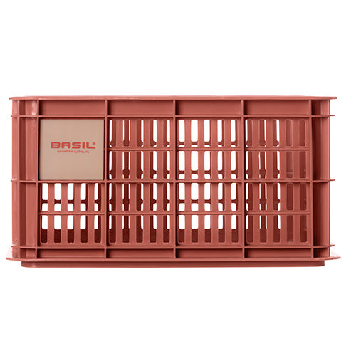 Basil 21113 Crate S fietskrat gerecycled kunststof small 17,5L terra red