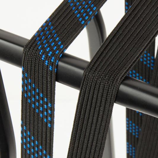 Widek SUV veiligheidsbinder met stalen haak 1x24mm. zwart, 1x24mm. lichtblauw (56 cm.)