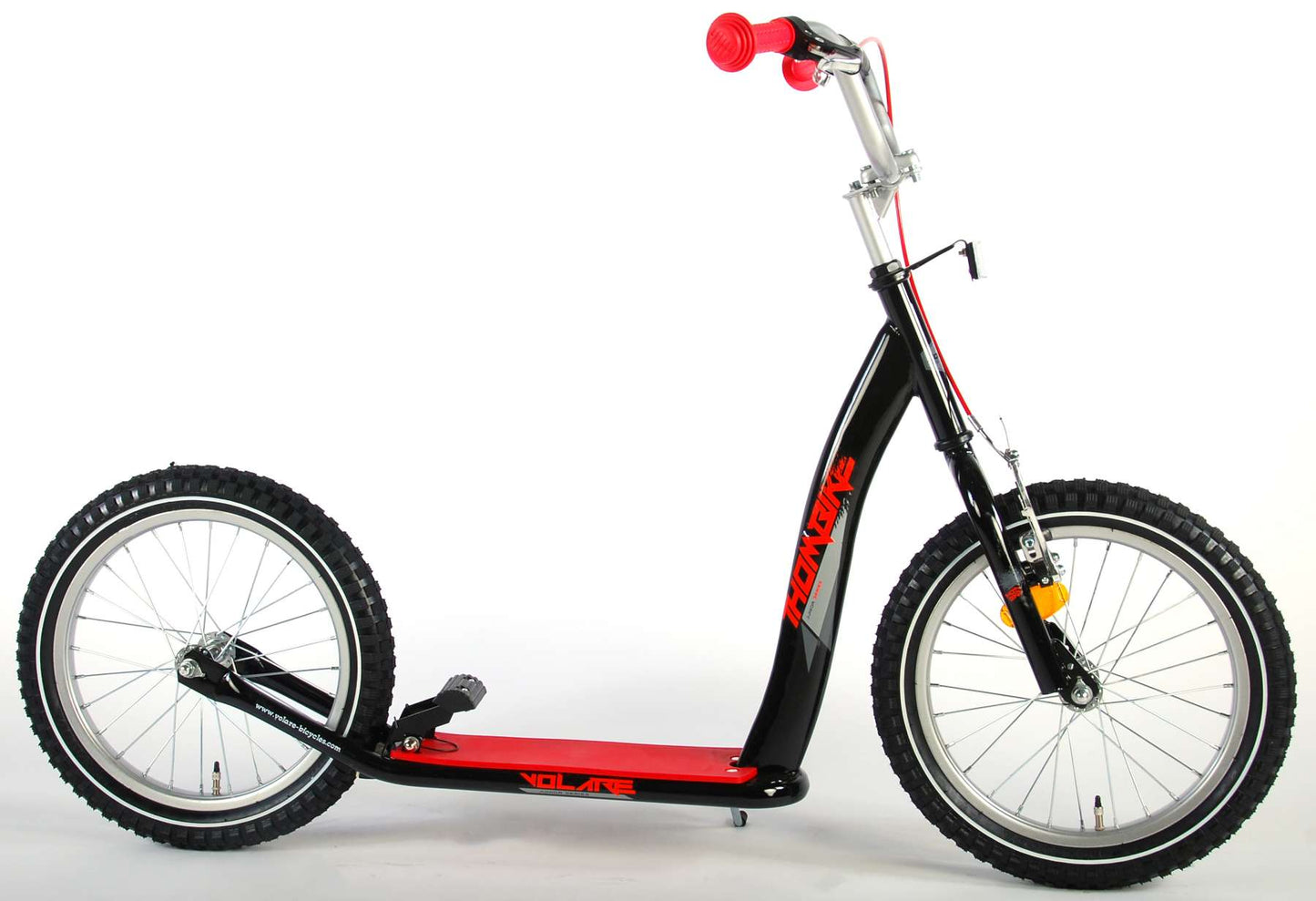 Volare step/autoped 16'' zwart/rood