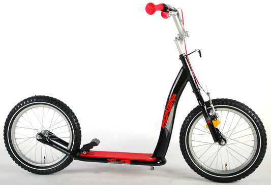 Volare step/autoped 16'' zwart/rood