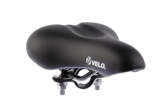 Velo zadel VL-5073 met framebuisklem ø45 mm. junior 215 x 140mm. zwart