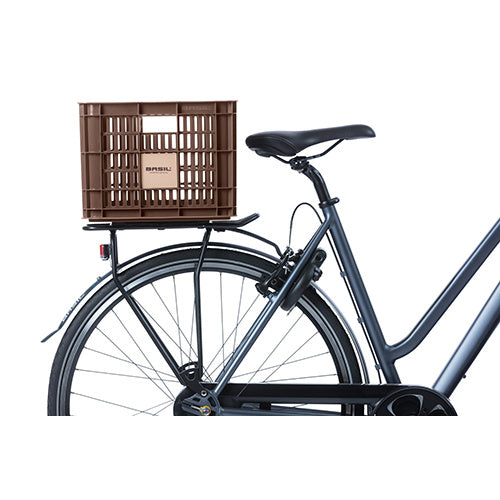 Basil 21139 Crate M fietskrat gerecycled kunststof medium 29,5L brown