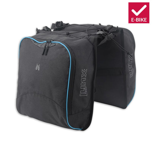 Lynx dubbele fietstas Joshua Double 20 ltr. zwart waterafstotend