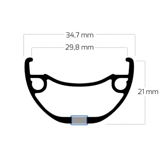 Velg 28' - 14 / 622 RIVAL30 DISC zwart 32 gts.