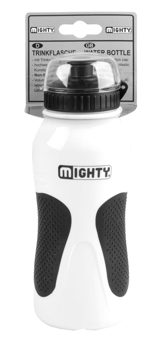 M-Wave bidon 550-600 cc. wit met anti-slip grip zwart