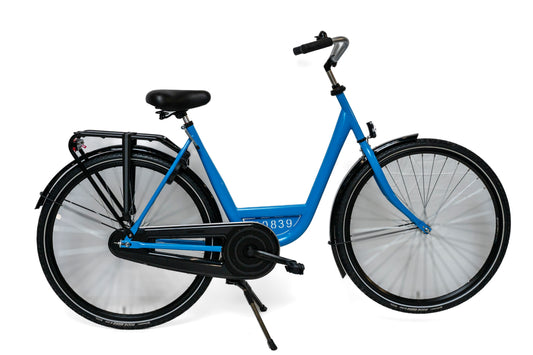 ALDO bedrijfsfiets 28" 55 cm. kleur: lichtblauw (+ Ursus Hopper dubb.+Shimano stuurslot) Alu. uitvoering